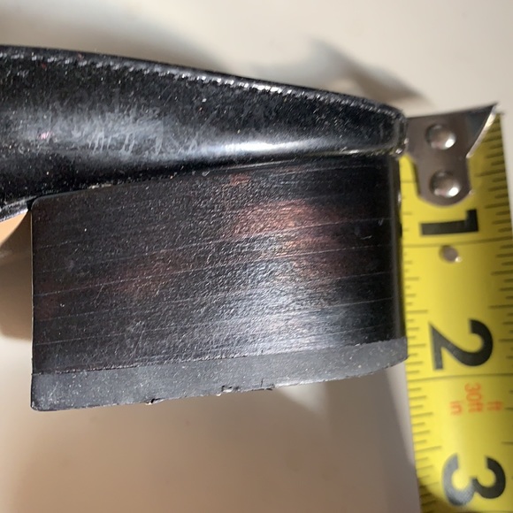 SALVATORE FERRAGAMO VERA VARA HEELS MULE PEEP TOE SLIP ON BLACK RIBBON BOW 7.5 B - Picture 9 of 16